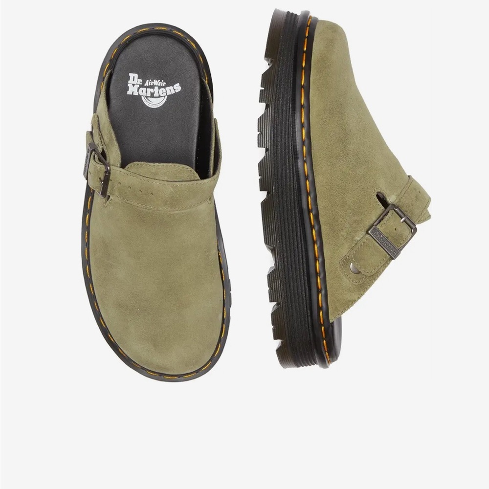 Dr martens brand new without tags green mules or clogs zeb zag mule